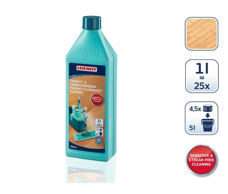 LEIFHEIT Lamināta un parketa mazgāšanas līdzeklis koncentrāts Parquet/Laminate Cleaner 1L