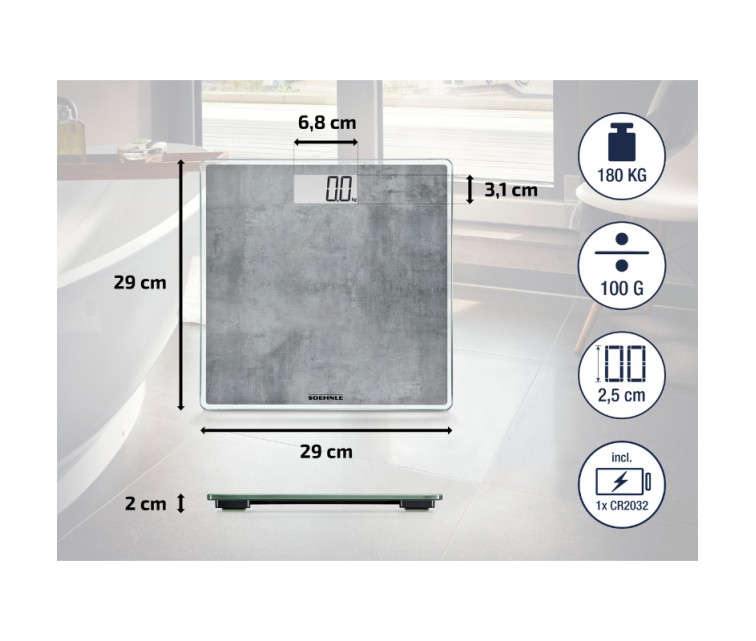 Digitaalne kaal Style Sense Compact 300 Concrete Soehnle