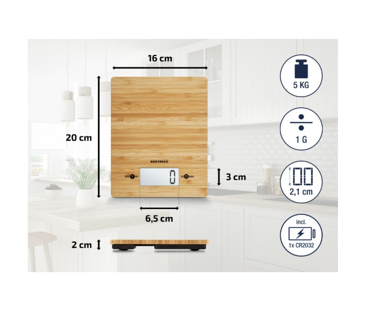 Electronic kitchen scales Bamboo