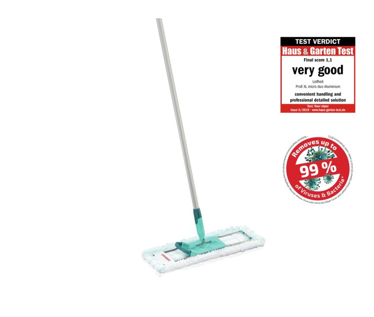 LEIFHEIT Floor Brush with aluminium handle Profi XL micro duo 42cm