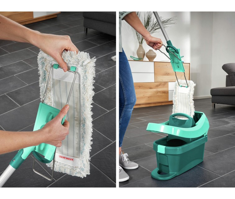 LEIFHEIT Floor Brush with aluminium handle Profi XL micro duo 42cm