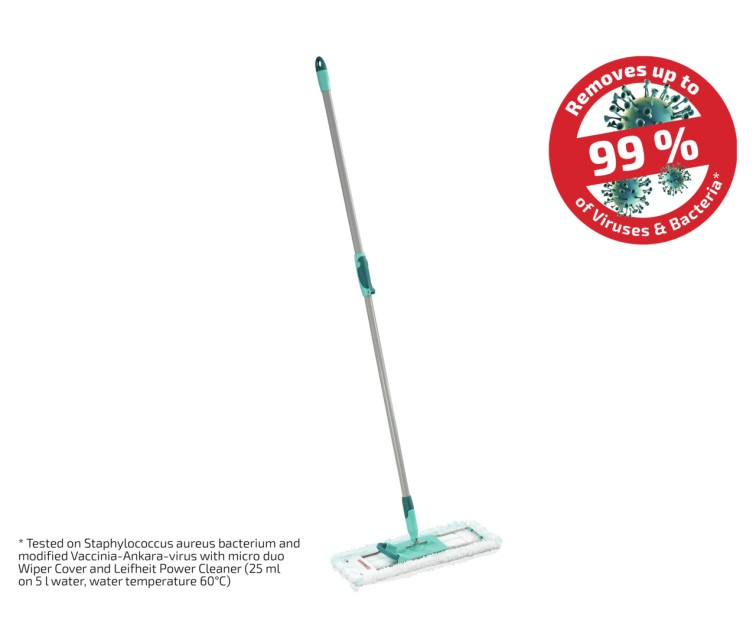 LEIFHEIT Floor Brush with Telescopic Handle Profi XL micro duo 42cm