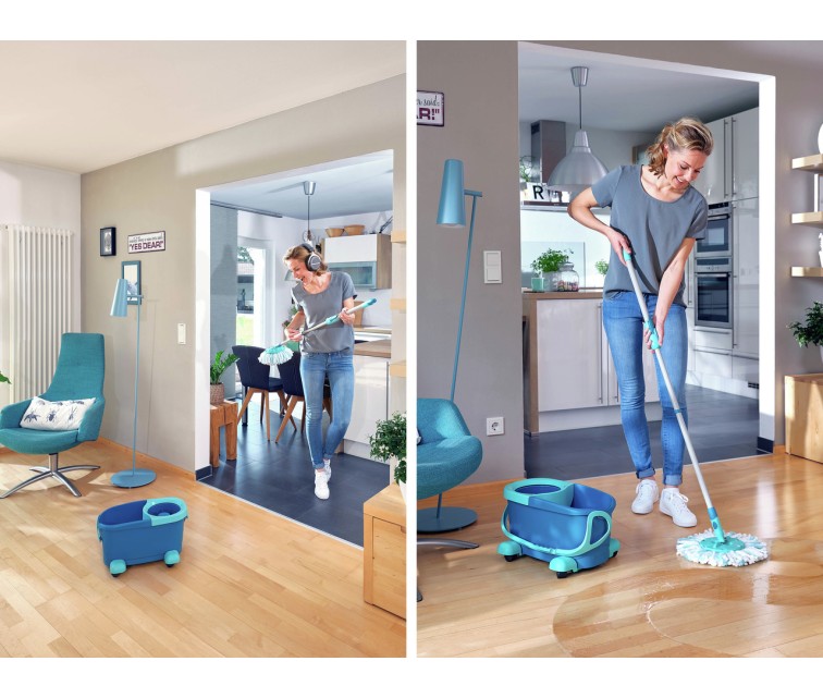 LEIFHEIT Floor Cleaning Set Clean Twist Disc Mop Ergo Mobile