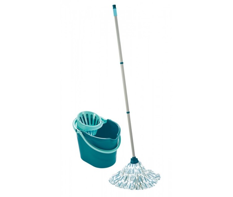 Leifheit Classic Mop Set grindų valymo rinkinys kibiras + šluota