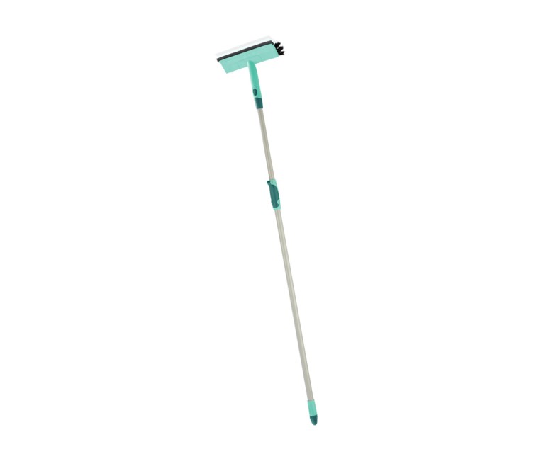 LEIFHEIT Window Cleaner and Brush with Telescopic Handle 120-200cm Brush Window Cleaner