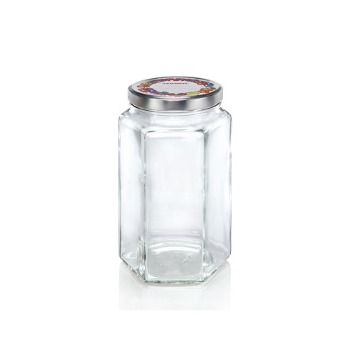 LEIFHEIT Hexagonal glass jar 1700ml