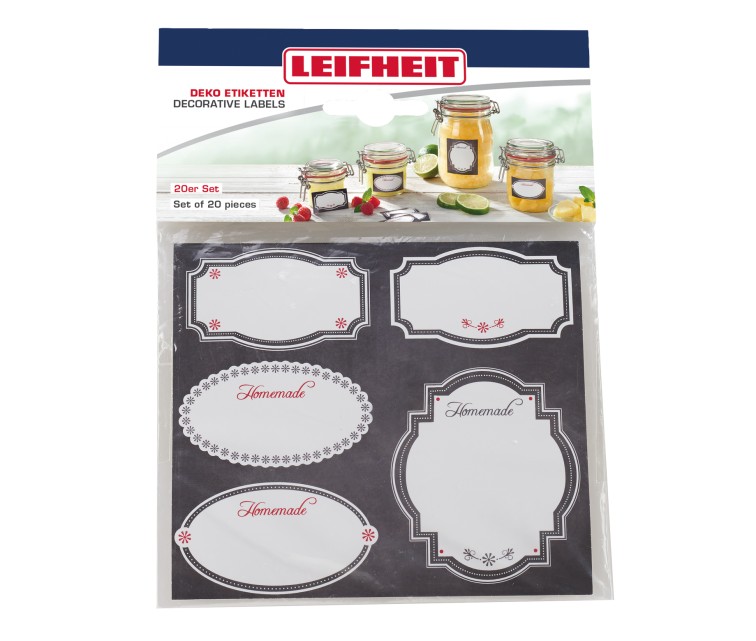 LEIFHEIT Jar Decoration Sticker Set black & white